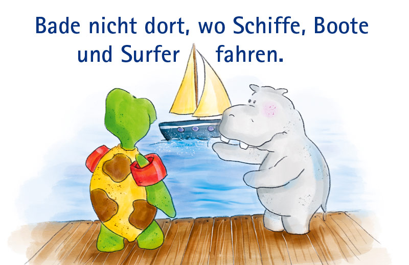Die Freunde vom See auf Schatzsuche