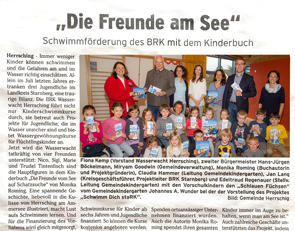 Die Freunde vom See – Schwimmförderung des BRK mit dem Kinderbuch