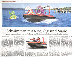 Schwimmen mit Nico, Sigi und Marie